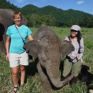 Met Lek de oprichster van Elephant Nature Park